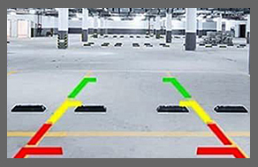 Rückfahr- und Frontkamera-Ansicht